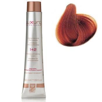 Стойкая крем-краска Глубокий медный блондин 7.44 Luxury Hair Color Deep Copper Blond 7.44 (Green Light)