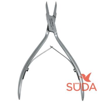Угловые щипцы с закругленным концом для ногтей и кожи с лезвием 17 мм Premium (Suda)