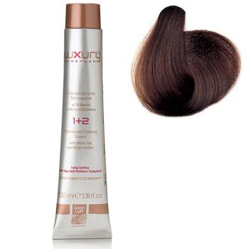 Стойкая крем-краска Среднее какао 6.35 Luxury Hair Color Medium Cocoa 6.35 (Green Light)