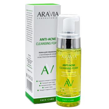 Пенка для умывания с коллоидной серой и экстрактом женьшеня Anti-Acne Cleansing Foam (Aravia)