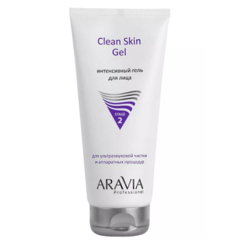 Интенсивный гель для ультразвуковой чистки лица и аппаратных процедур Clean Skin Gel (Aravia)