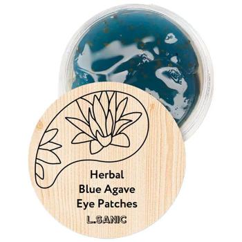 Гидрогелевые патчи для глаз с голубой агавой Herbal Blue Agave Hydrogel Eye Patches (L'Sanic)